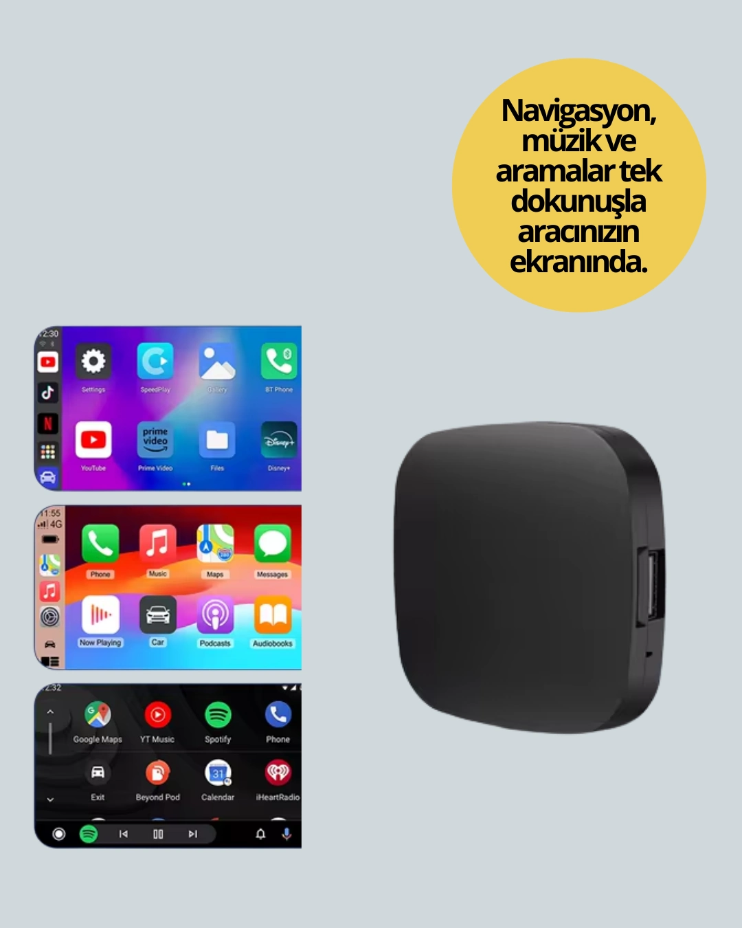 5.8ghz Kablosuz Destekli Kablosuz Android Auto Dönüştürücü ( Lisinya ) 5.8ghz Kablosuz Destekli Kablosuz Android Auto Dönüştürücü ( Lisinya )