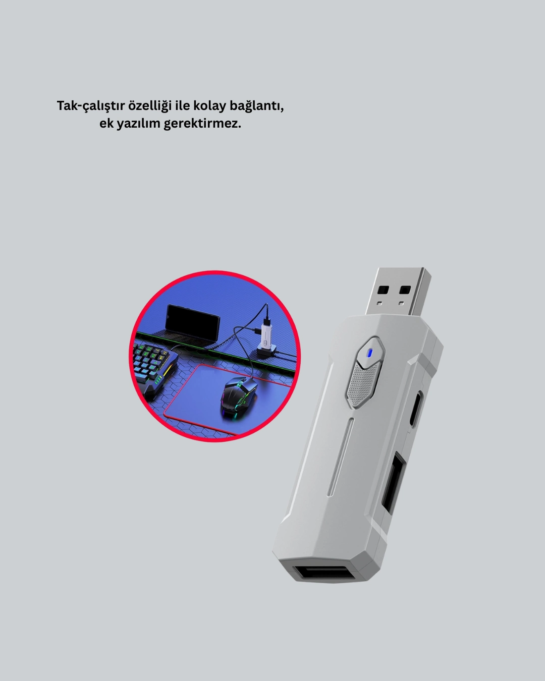 5’i 1 Arada Mobil Oyun Seti Klavye Mouse Dönüştürücü İos & Android ( Lisinya ) 5’i 1 Arada Mobil Oyun Seti Klavye Mouse Dönüştürücü İos & Android ( Lisinya )