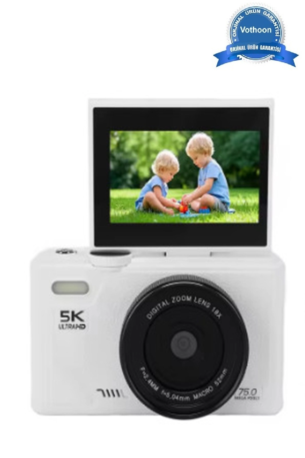 5k 75mp Hd Dijital Kamera 18x Dijital Zoom, Flaşlı,3.0 İnç Ekranlı Fotoğraf Makinesi ( Lisinya )