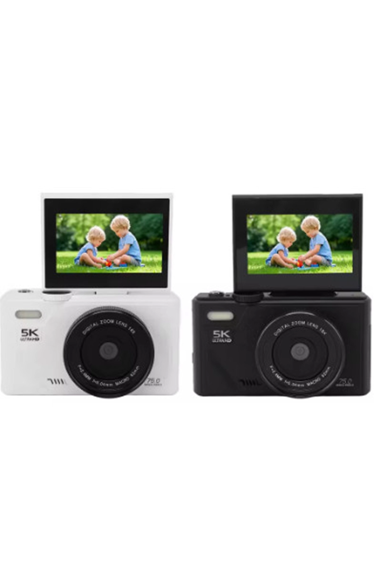 5k 75mp Hd Dijital Kamera 18x Dijital Zoom, Flaşlı,3.0 İnç Ekranlı Fotoğraf Makinesi ( Lisinya )