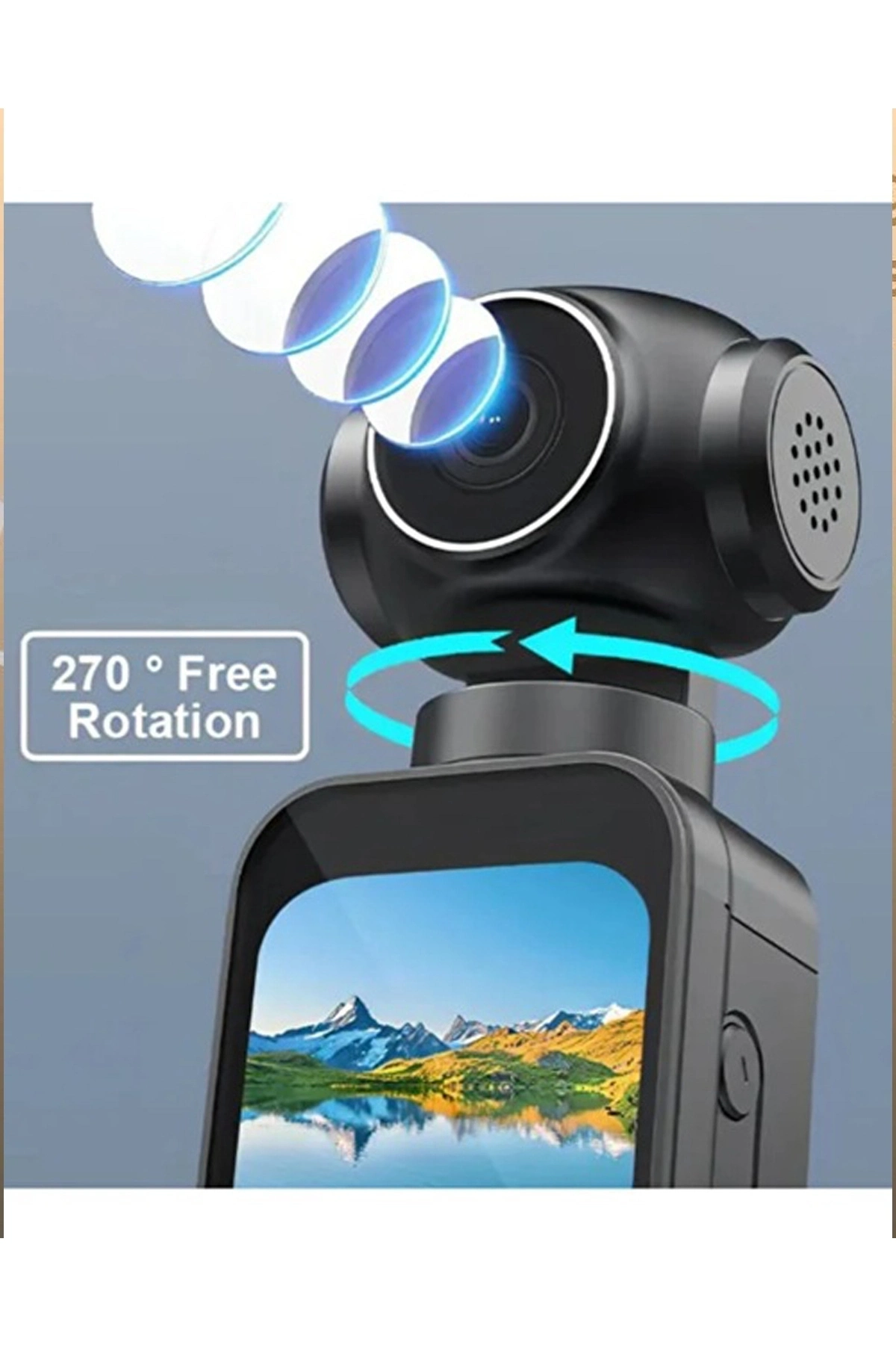 5k Ultra Hd Aksiyon Kamerası Ultra Stabil Çekim, Anti-shake Teknolojisi ( Lisinya )