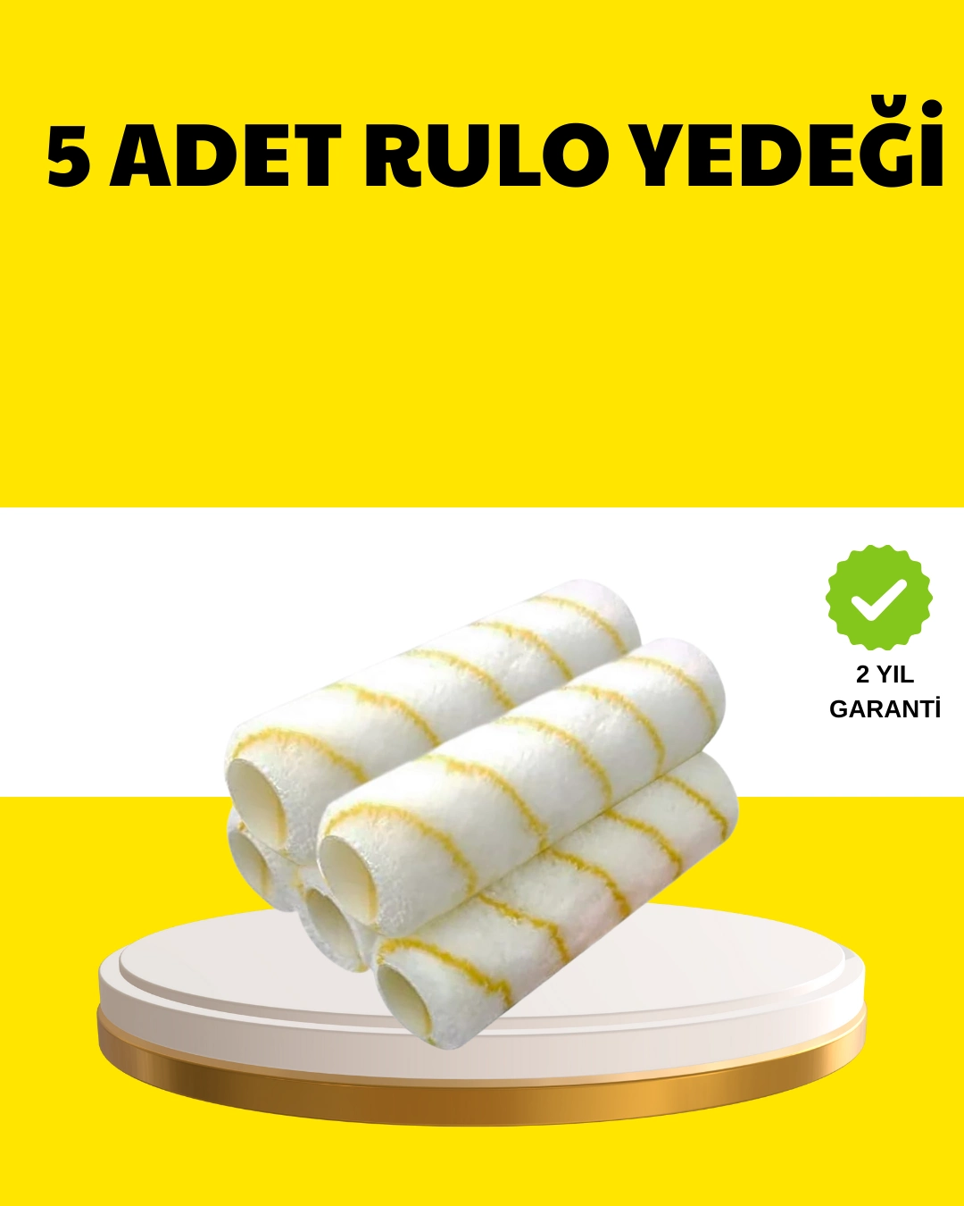 5’li İnce İşçilik Boya Rulo Seti Pürüzsüz Ve Eşit Kaplama ( Lisinya )