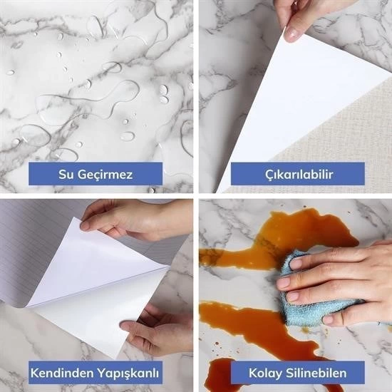 5mt X 60 Cm Mermer Desenli Masa Tezgah Mutfak Su Geçirmez Yapışkanlı Folyo Sticker ( Lisinya ) 5mt X 60 Cm Mermer Desenli Masa Tezgah Mutfak Su Geçirmez Yapışkanlı Folyo Sticker ( Lisinya )