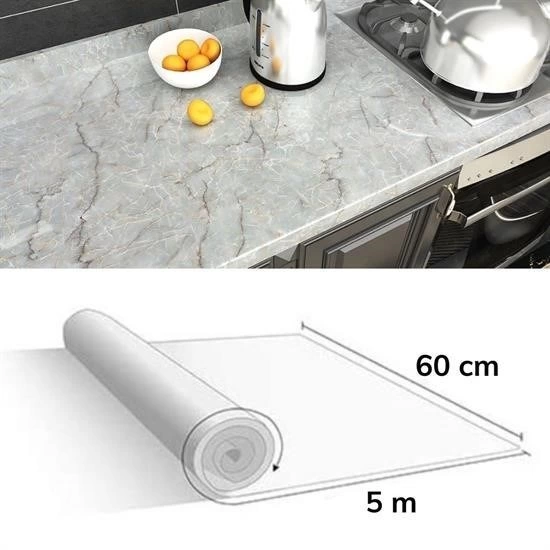 5mt X 60 Cm Mermer Desenli Masa Tezgah Mutfak Su Geçirmez Yapışkanlı Folyo Sticker ( Lisinya ) 5mt X 60 Cm Mermer Desenli Masa Tezgah Mutfak Su Geçirmez Yapışkanlı Folyo Sticker ( Lisinya )