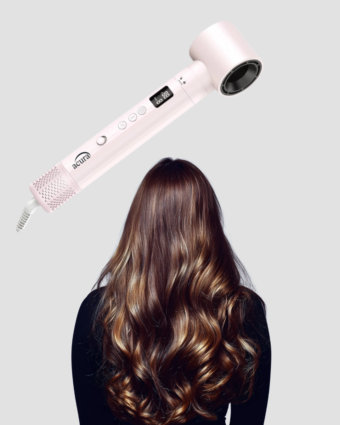 6-in-1 Saç Şekillendirme Seti Yüksek Hızlı Motor Negatif İyon Lcd Ekran ( Lisinya )