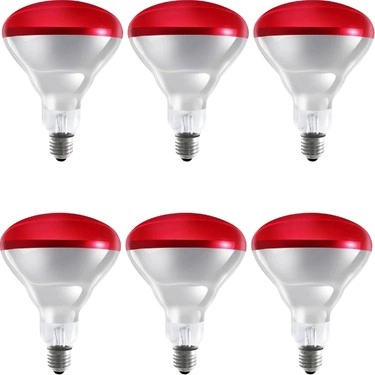 (6 Adet) 150W Kızılötesi Isıtıcılı Hayvan Isıtma ve Kuluçka Lambası (Kırmızı Işık) E27 (Kalın Duy) ( Lisinya ) (6 Adet) 150W Kızılötesi Isıtıcılı Hayvan Isıtma ve Kuluçka Lambası (Kırmızı Işık) E27 (Kalın Duy) ( Lisinya )