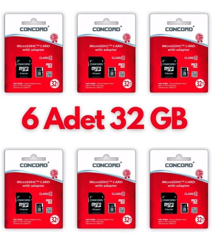6 Adet Ultrahız 32gb Micro Sd Hafıza Kartı: Yüksek Performans Ve Geniş Depolama Kapasitesi ( Lisinya )