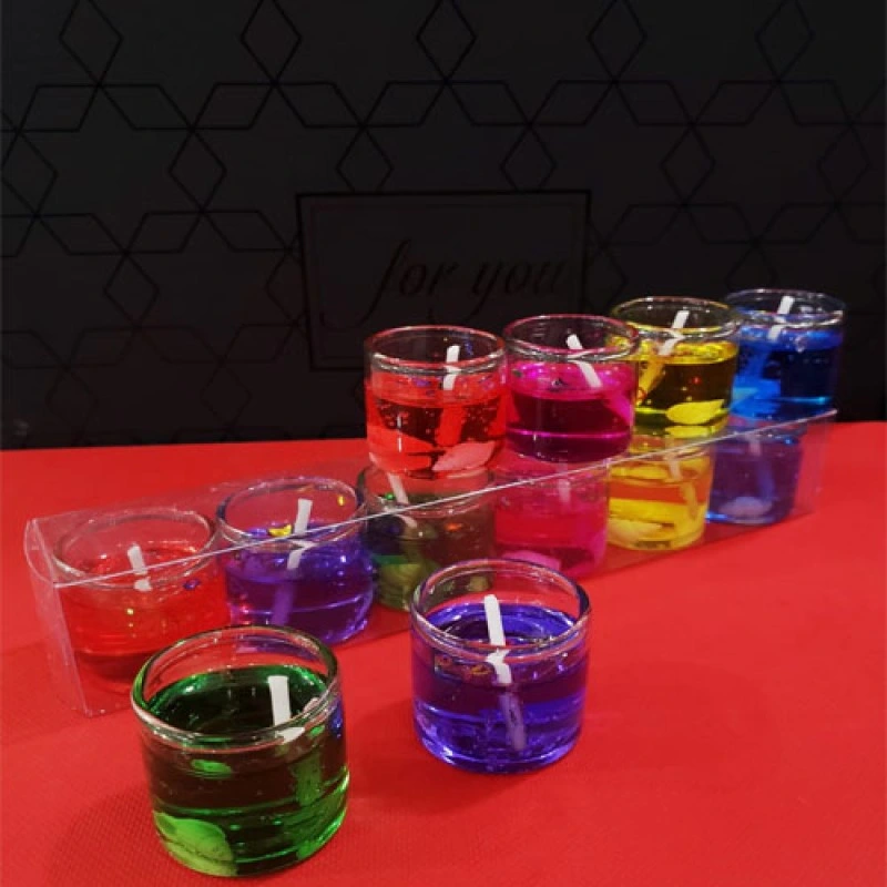 6'lı Jel Renkli Mum ( Lisinya ) 6'lı Jel Renkli Mum ( Lisinya )