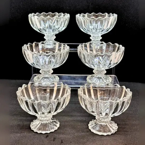 6'lı Kristal Çerezlik Seti ( Lisinya )