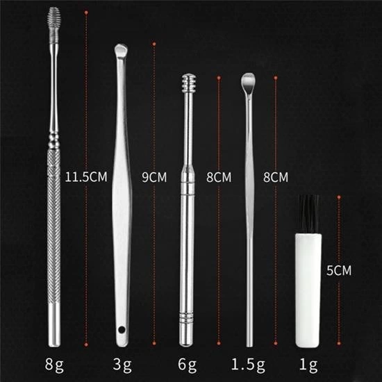 6 Parça Paslanmaz Çelik Kulak Balmumu Toplayıcı Çıkarıcı Temizleyici Bakımı Çubuk Seti ( Lisinya ) 6 Parça Paslanmaz Çelik Kulak Balmumu Toplayıcı Çıkarıcı Temizleyici Bakımı Çubuk Seti ( Lisinya )