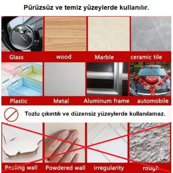 60 Parça Kolay Açılır Güçlü Çift Taraflı Bant 18mmx50mm ( Lisinya )