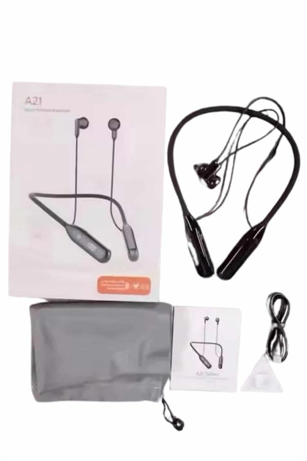 60 Saat Kablolu Boyun Askılı Dijital Göstergeli Bluetooth Kulaklığı ( Lisinya )