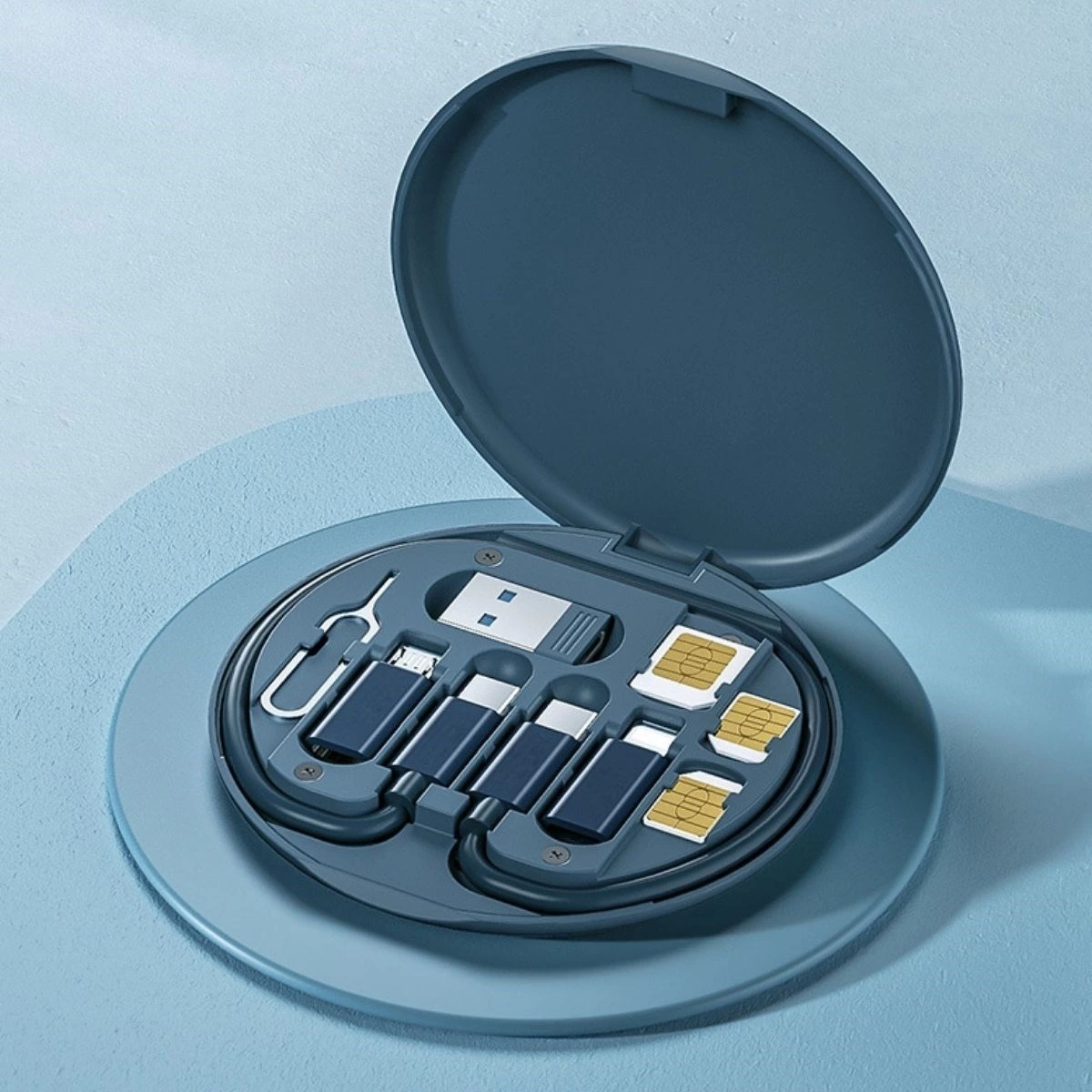 60w Destekli Kablo Kutusu Seyahat Kablo Seti 5'i 1 Arada Usb Type-c Şarj Kablosu Seti ( Lisinya )