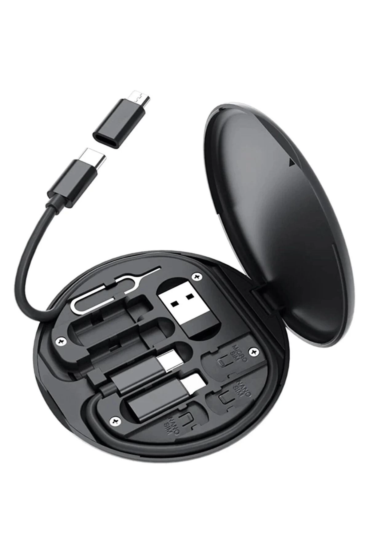 60w Destekli Kablo Kutusu Seyahat Kablo Seti 5'i 1 Arada Usb Type-c Şarj Kablosu Seti ( Lisinya )