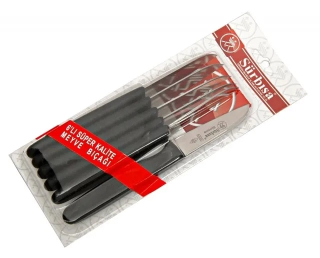 61007 - Sürmene Meyve Bıçağı 7,5 Cm 6 Lı ( Lisinya ) 61007 - Sürmene Meyve Bıçağı 7,5 Cm 6 Lı ( Lisinya )