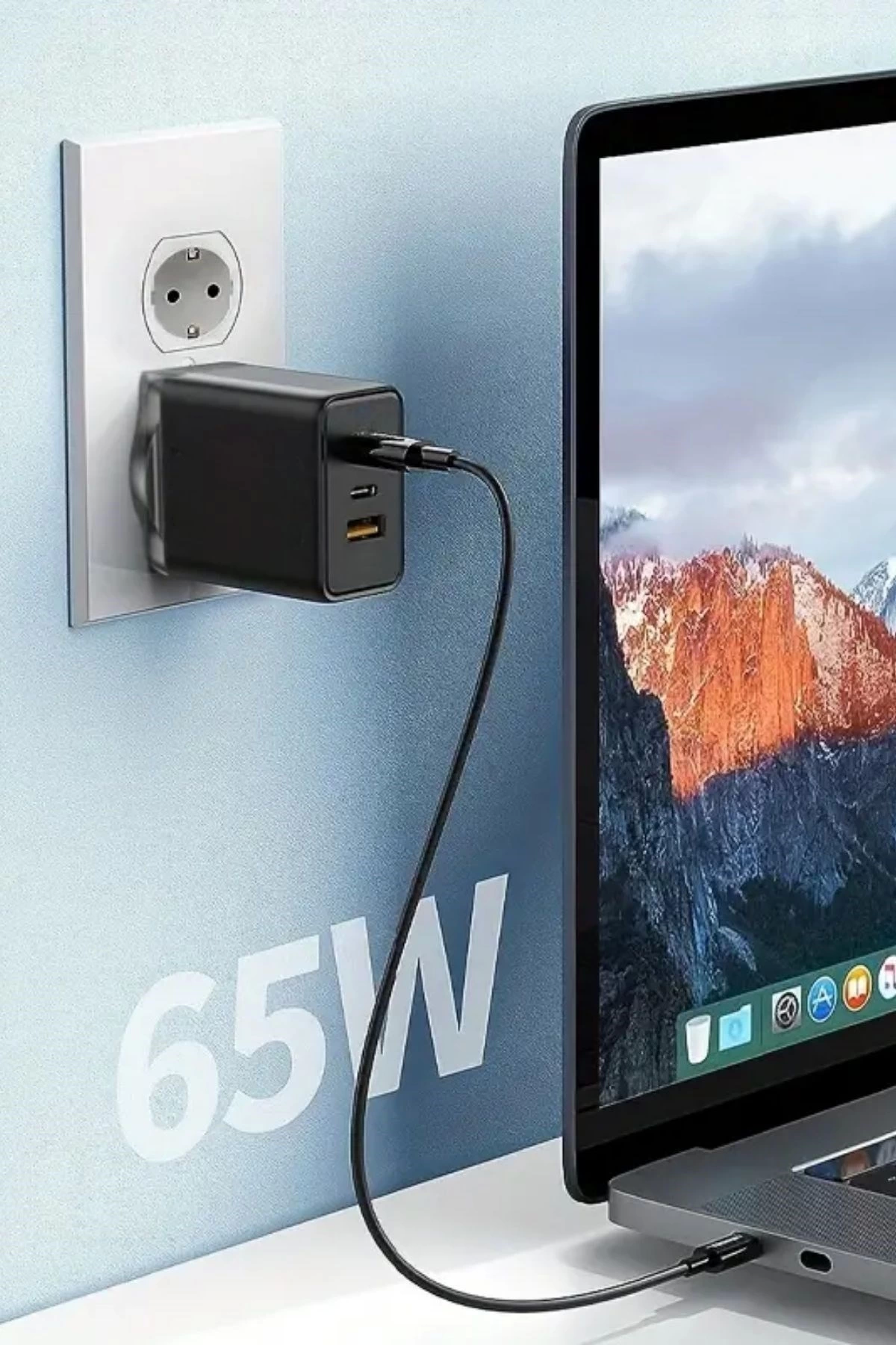 65w Hızlı Şarj Edebilen Type C Uçlu Şarj Aleti ( Lisinya ) 65w Hızlı Şarj Edebilen Type C Uçlu Şarj Aleti ( Lisinya )