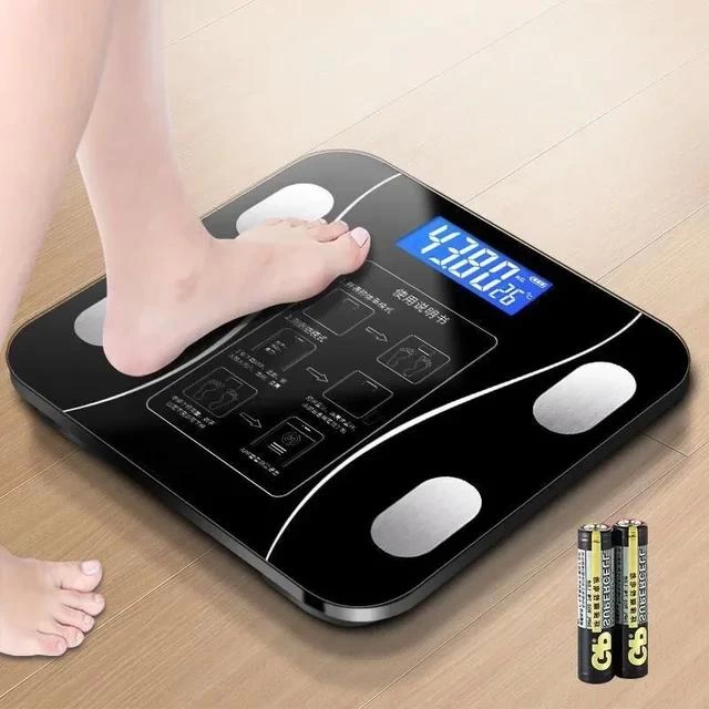 Akıllı Kablosuz Dijital Banyo Ve Vücut Yağ Ağırlık Ölçeği Vücut Kompozisyonu Analizörü Bluetoothlu Tartı ( Lisinya )