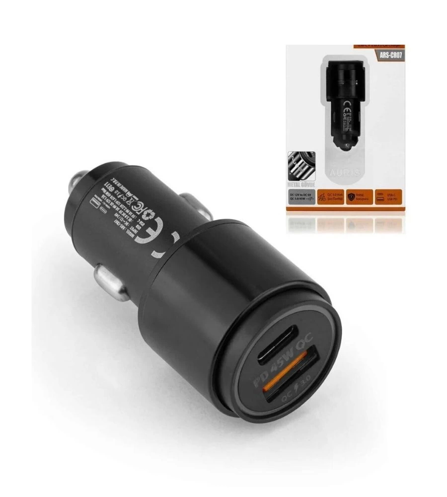 45w Pd Usb Oto Şarj Kafa Hızlı Şarj Çakmaklık Adaptörü, Usb-c Ve Usb-a Çıkışlı, İphone Ve Android Uyumlu ( Lisinya ) 45w Pd Usb Oto Şarj Kafa Hızlı Şarj Çakmaklık Adaptörü, Usb-c Ve Usb-a Çıkışlı, İphone Ve Android Uyumlu ( Lisinya )