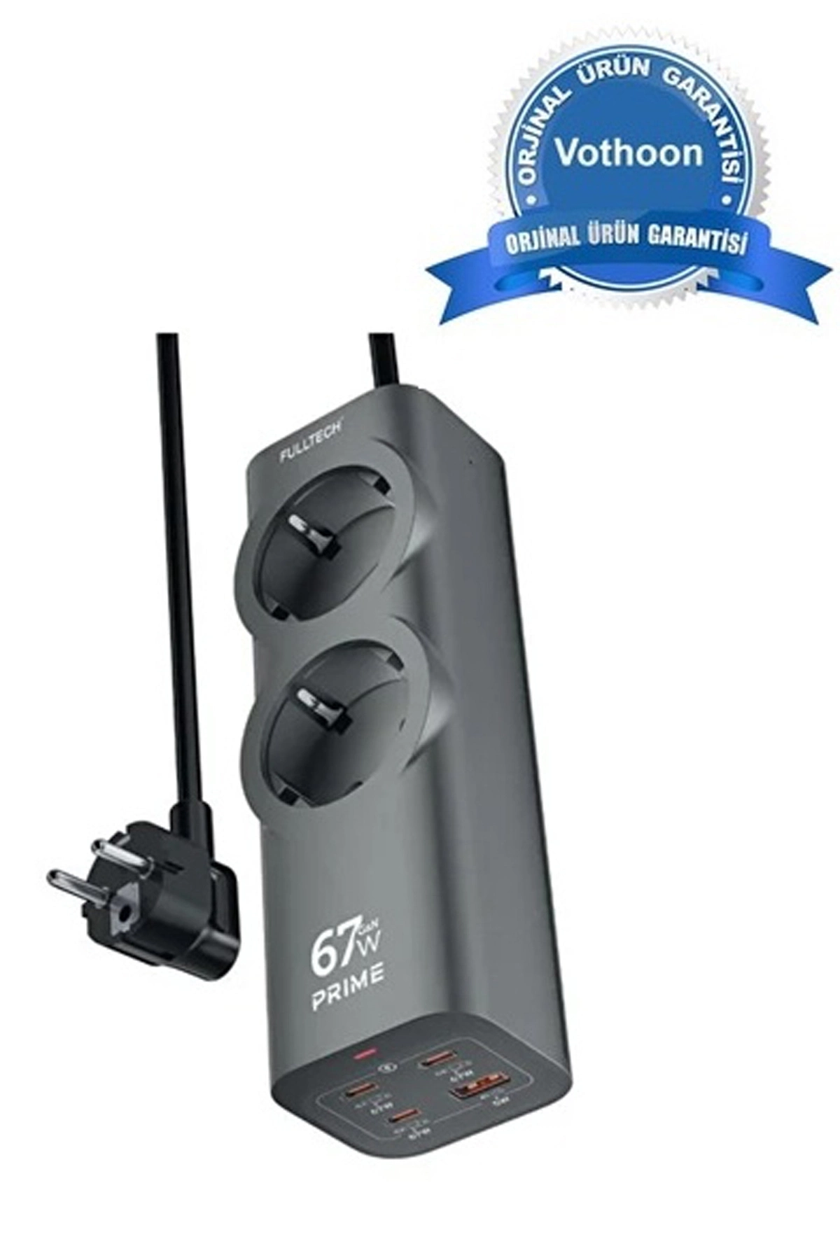 67w Hızlı Şarjlı Akıllı Çoklu Priz – 2000w Güç, 2 Usb-c + 2 Usb-a Çıkışlı, Telefon & Laptop Uyumlu ( Lisinya )