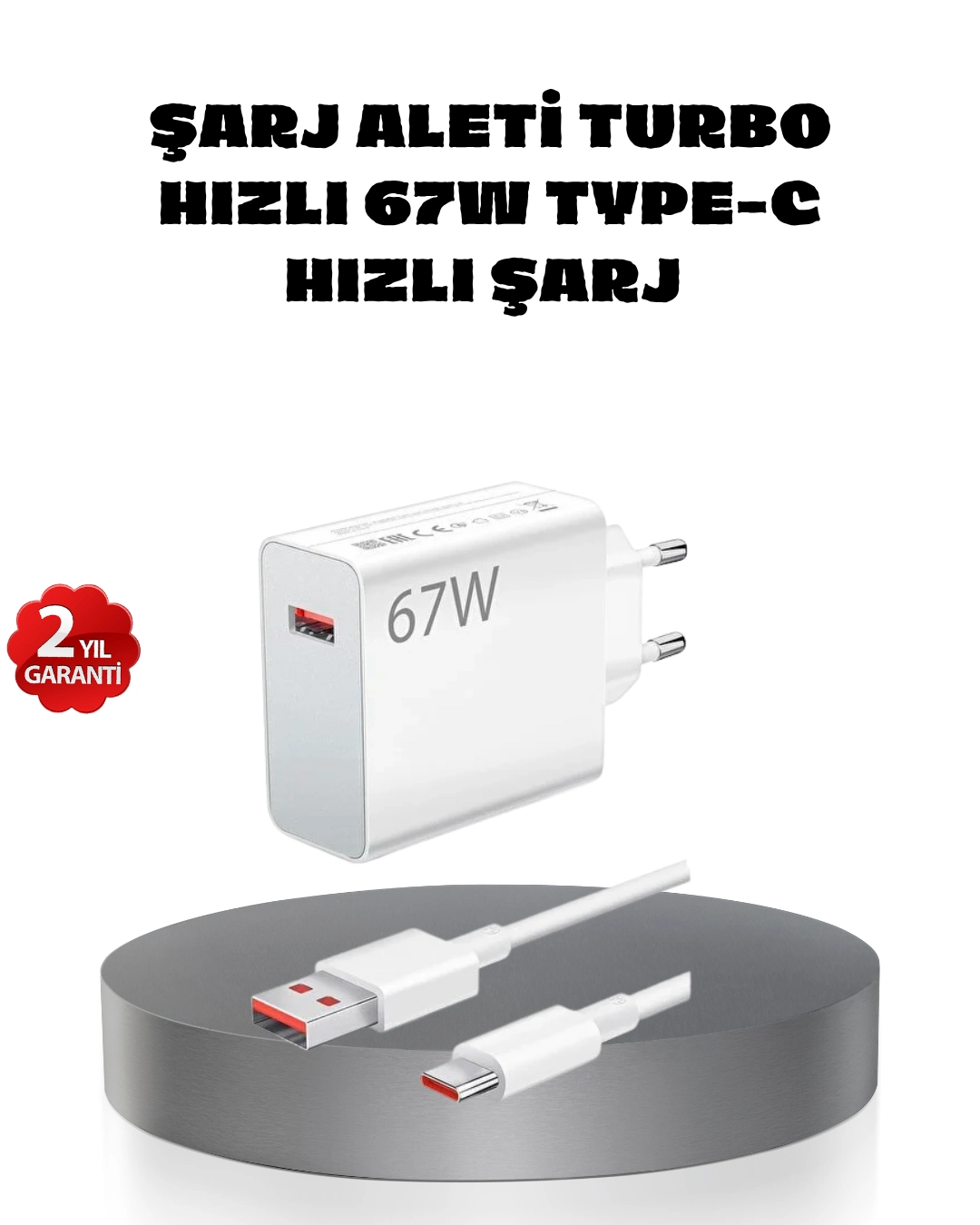 67w Turbo Type-c Hızlı Şarj Adaptörü – Akıllı Koruma Çipli, Hızlı Şarj Destekli ( Lisinya )