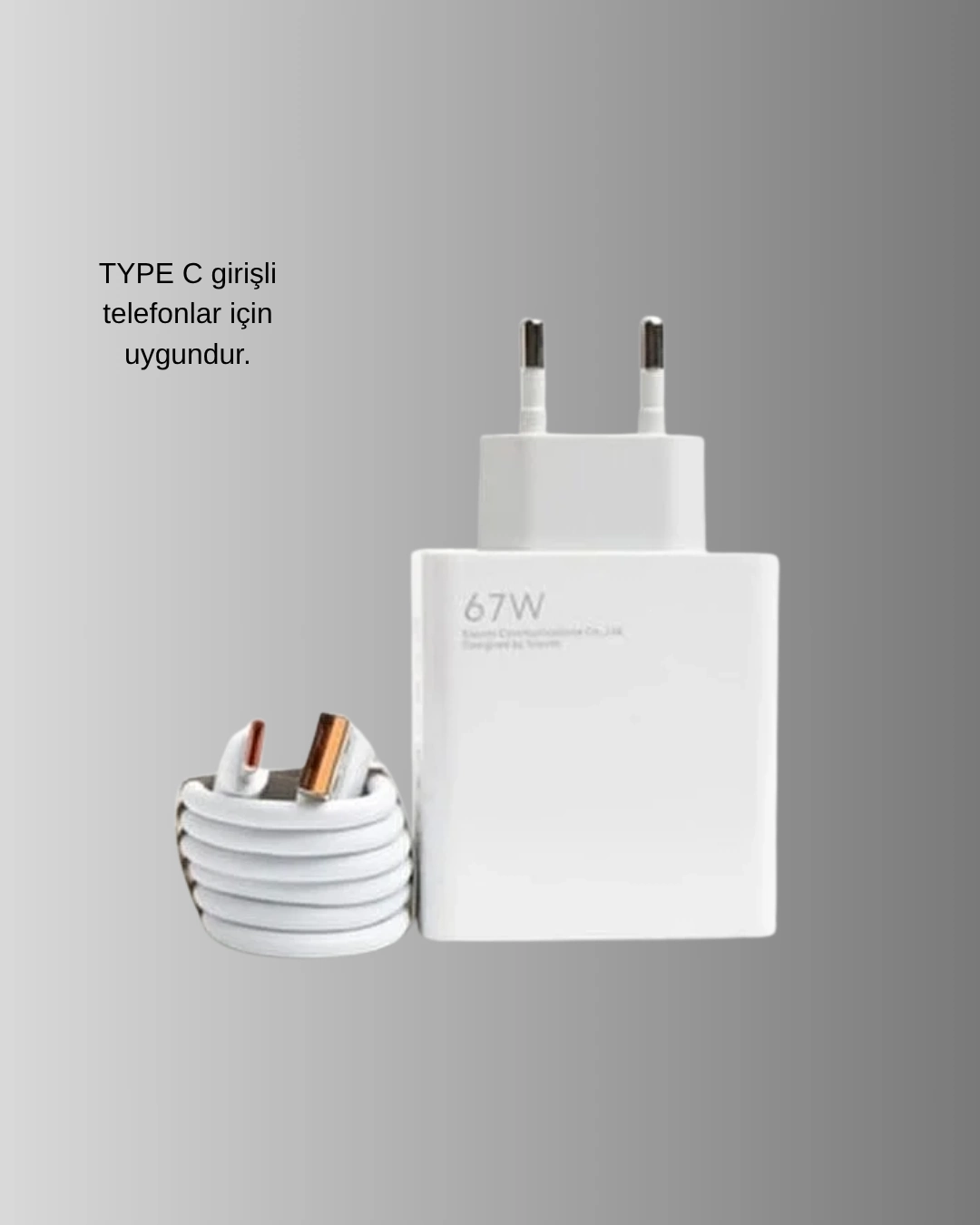 67w Turbo Type-c Hızlı Şarj Adaptörü – Akıllı Koruma Çipli, Hızlı Şarj Destekli ( Lisinya )