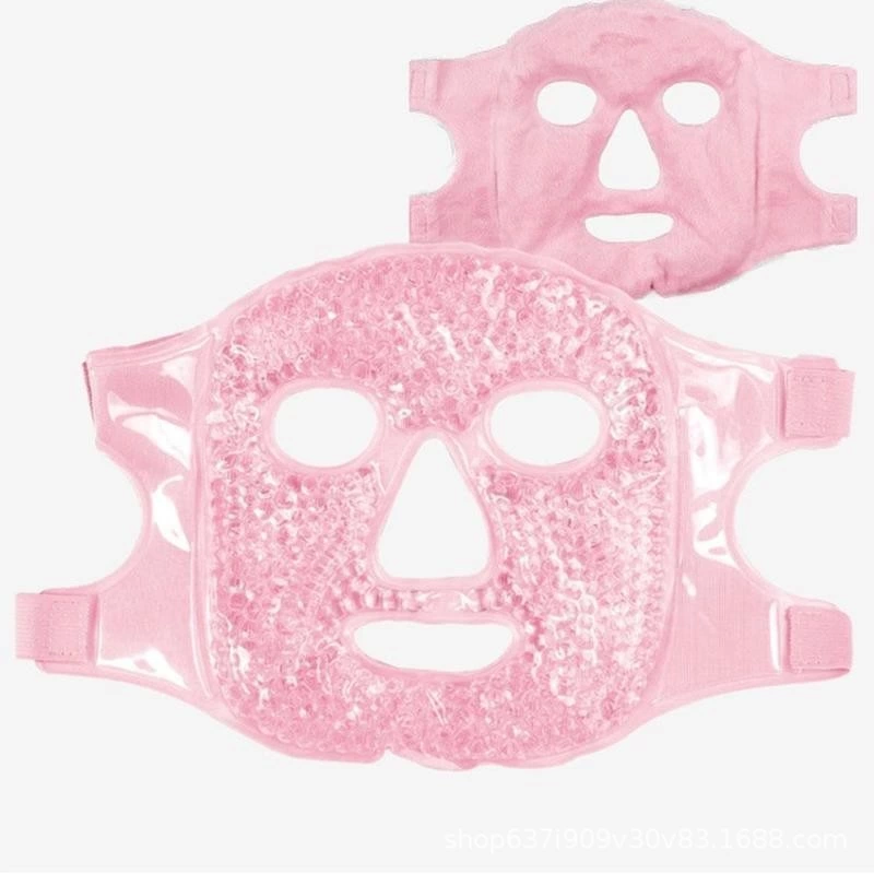 Terapi Jel Yüz Maskesi Soğuk Ve Sıcak Boncuklu Ayarlanabilir Maske (pembe) ( Lisinya )