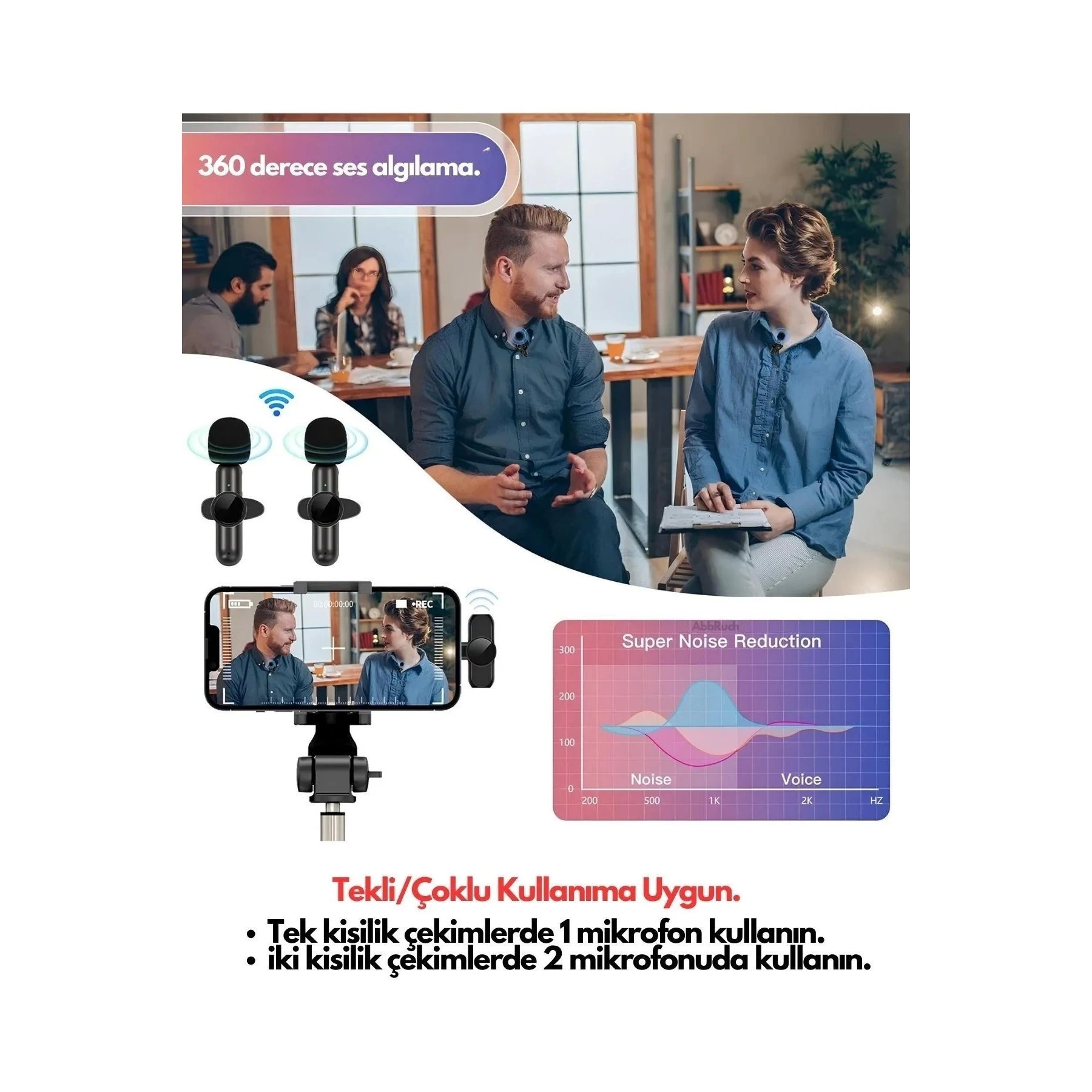 Type-c Çiftli Kablosuz Yaka Mikrofonu Seti - Youtube, Tiktok, Vlog Ve Canlı Yayınlar İçin Telefon Uyumlu Çift Mikrofon ( Lisinya ) Type-c Çiftli Kablosuz Yaka Mikrofonu Seti - Youtube, Tiktok, Vlog Ve Canlı Yayınlar İçin Telefon Uyumlu Çift Mikrofon ( Lisinya )
