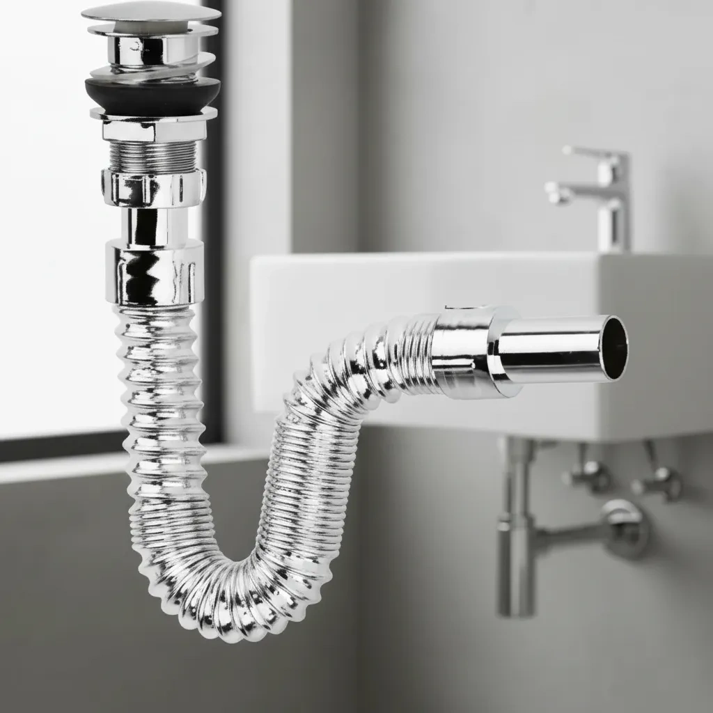 Krom Basmalı Sifon -Körüklü Sifon Bas Stoplu Lavabo Mutfak Sifonu-Paslanmaz ( Lisinya ) Krom Basmalı Sifon -Körüklü Sifon Bas Stoplu Lavabo Mutfak Sifonu-Paslanmaz ( Lisinya )