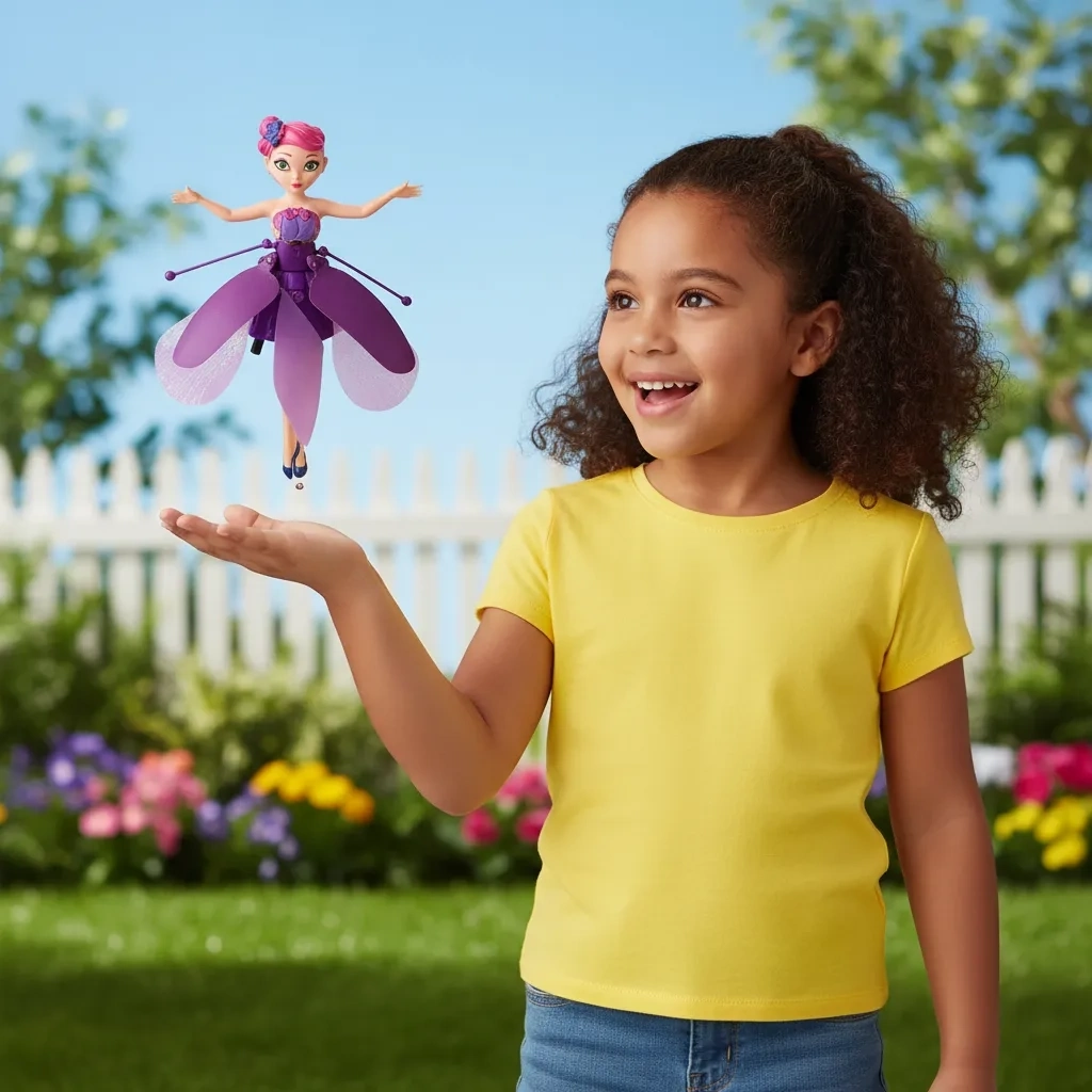 Uçan Peri Oyuncak Usb Kablolu ve Şarj Edilebilir Oyuncak Mor Renkli ( Lisinya )