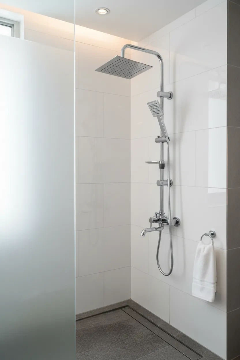 Dubai Yeni Nesil Yağmurlama Etkili Krom Duş Robotu Seti - Fonksiyonel Tepe Duş Takımı ( Lisinya )