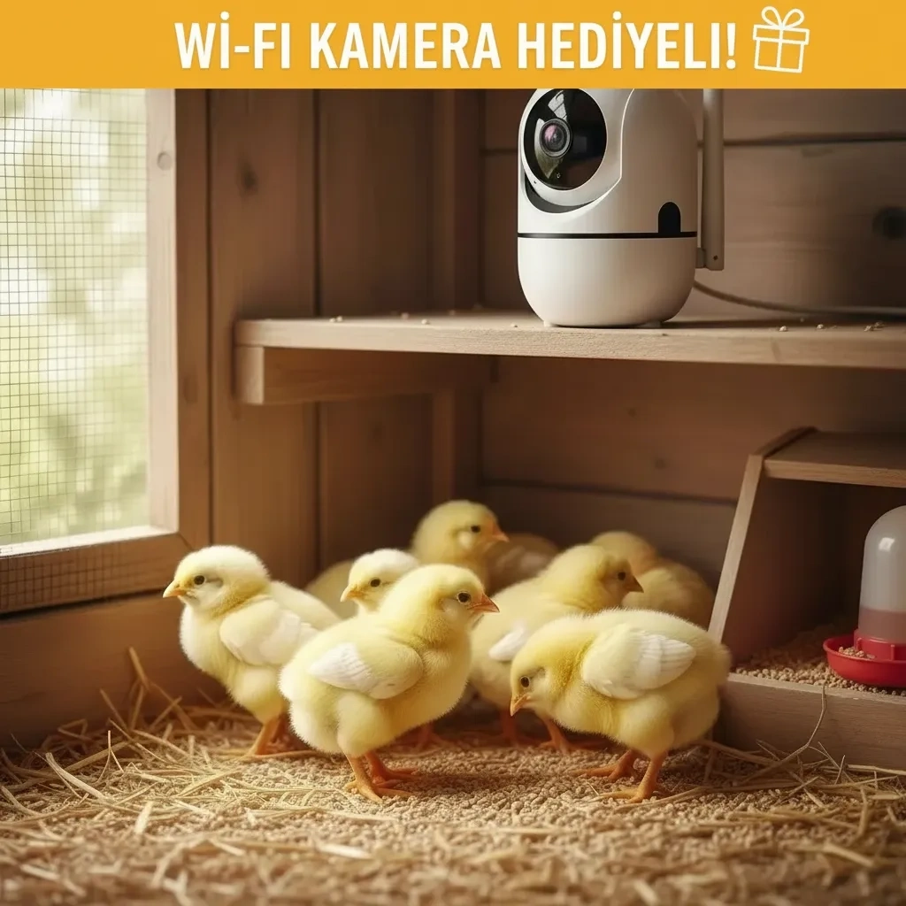 Tam Otomatik 120 Yumurta Kapasiteli Kuluçka Makinesi - Civciv Kaz Hindi Ördek İçin Kablosuz Kameralı Yedek Motorlu Set ( Lisinya )