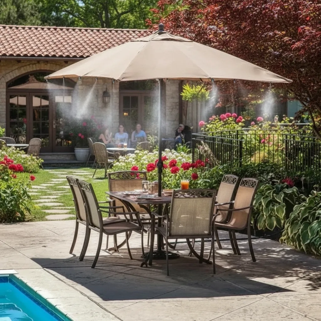 10 Metre Kendin Yap Açık Alan Serinletme Sistemi - Nozzle Başlıklı Bahçe ve Teras Nemlendirme Seti ( Lisinya ) 10 Metre Kendin Yap Açık Alan Serinletme Sistemi - Nozzle Başlıklı Bahçe ve Teras Nemlendirme Seti ( Lisinya )