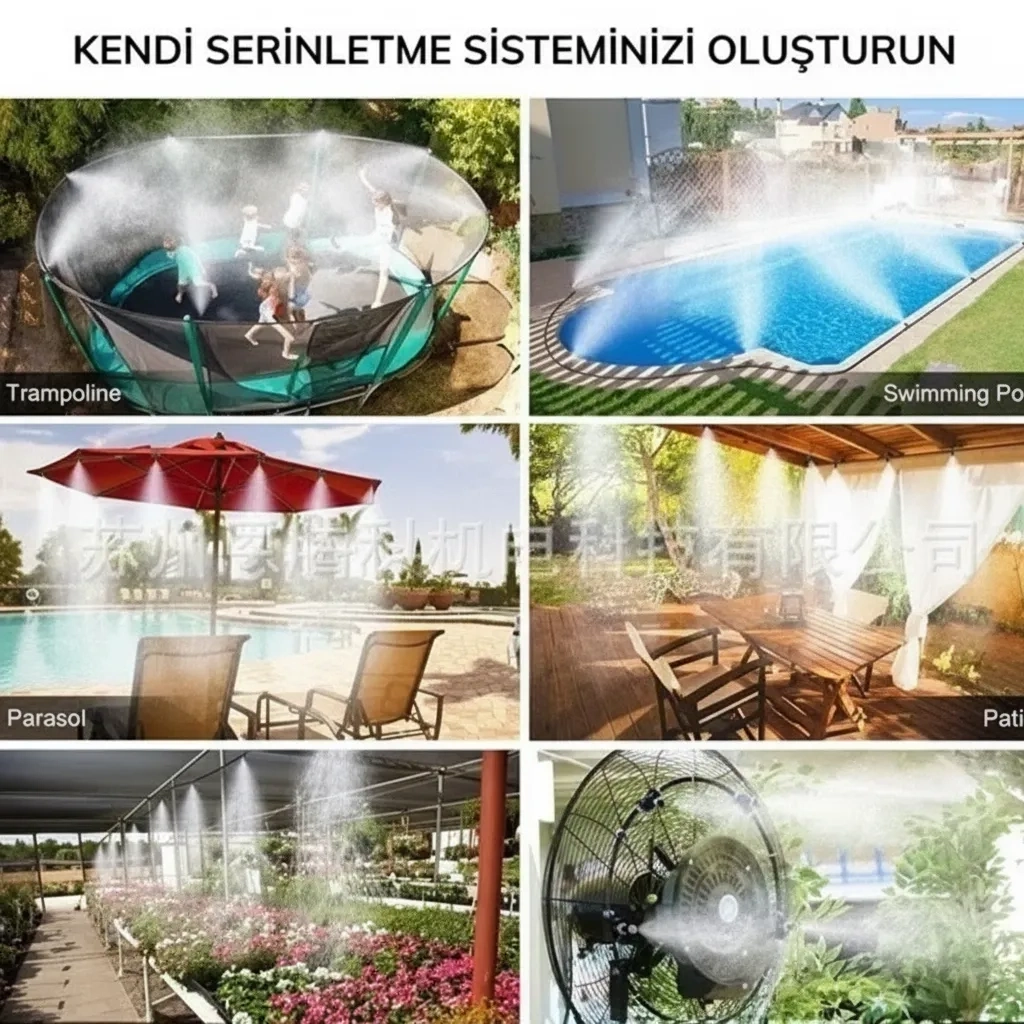 10 Metre Kendin Yap Açık Alan Serinletme Sistemi - Nozzle Başlıklı Bahçe ve Teras Nemlendirme Seti ( Lisinya ) 10 Metre Kendin Yap Açık Alan Serinletme Sistemi - Nozzle Başlıklı Bahçe ve Teras Nemlendirme Seti ( Lisinya )
