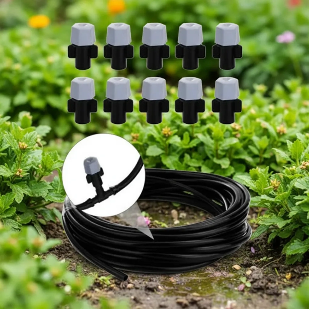 10 Metre Kendin Yap Açık Alan Serinletme Sistemi - Nozzle Başlıklı Bahçe ve Teras Nemlendirme Seti ( Lisinya ) 10 Metre Kendin Yap Açık Alan Serinletme Sistemi - Nozzle Başlıklı Bahçe ve Teras Nemlendirme Seti ( Lisinya )