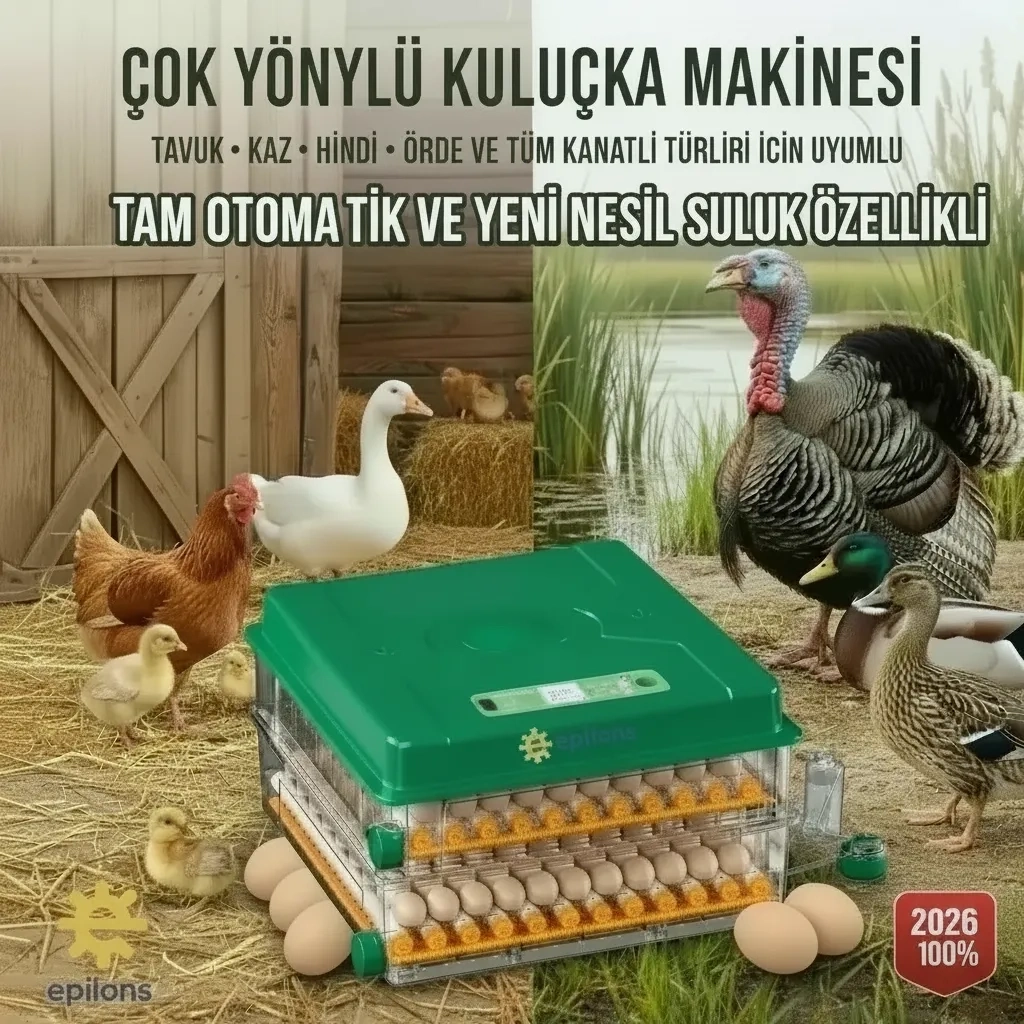 EP-120 Yumurta Kapasiteli Tam Otomatik Kuluçka Makinesi - Yeni Nesil Harici Suluklu, Dijital Nem ve Sıcaklık Göstergeli ( Lisinya ) EP-120 Yumurta Kapasiteli Tam Otomatik Kuluçka Makinesi - Yeni Nesil Harici Suluklu, Dijital Nem ve Sıcaklık Göstergeli ( Lisinya )