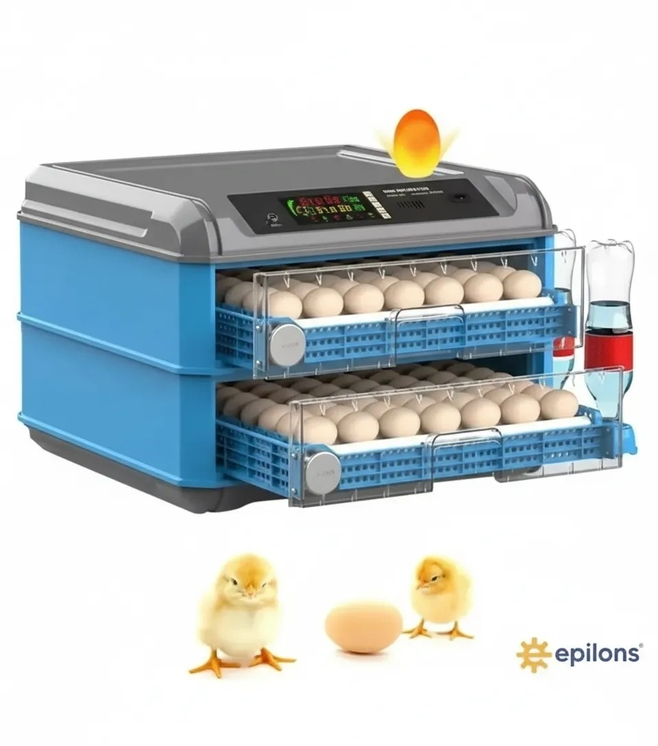 Tam Otomatik 128 Yumurta Kapasiteli Kuluçka Makinesi - Civciv Kaz Hindi Ördek İÇİM Kablosuz Kameralı ( Lisinya )