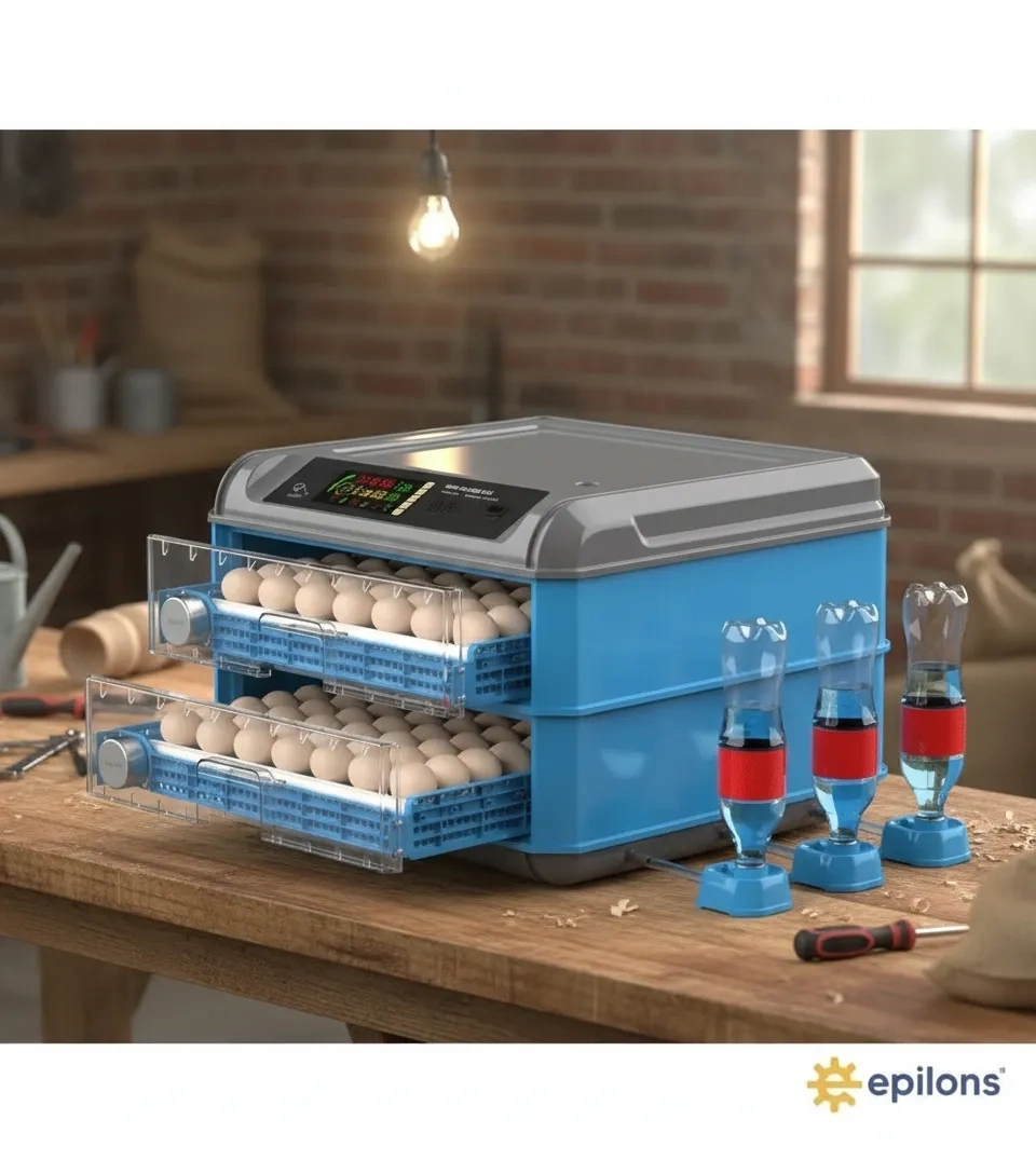 Tam Otomatik 128 Yumurta Kapasiteli Kuluçka Makinesi - Civciv Kaz Hindi Ördek İÇİM Kablosuz Kameralı ( Lisinya )