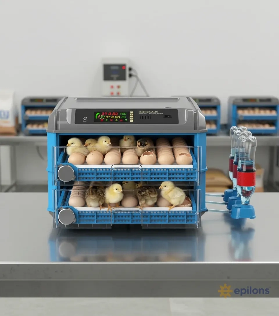 Tam Otomatik 128 Yumurta Kapasiteli Kuluçka Makinesi - Civciv Kaz Hindi Ördek İÇİM Kablosuz Kameralı ( Lisinya )