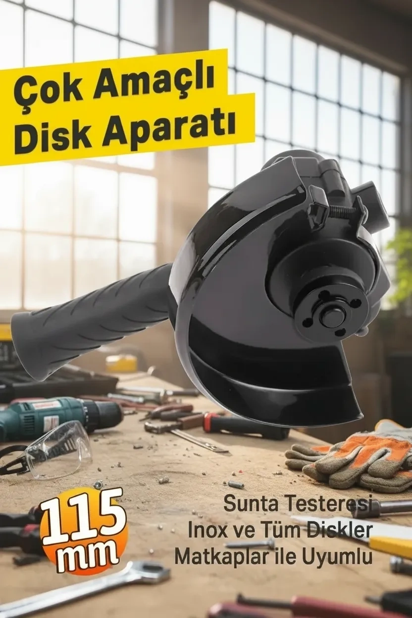 Matkap Ucuna Takılabilen Çok Amaçlı Taşlama Ve Sunta Kesim Diski Aparatı Sert Plastik Seti 115 mm ( Lisinya ) Matkap Ucuna Takılabilen Çok Amaçlı Taşlama Ve Sunta Kesim Diski Aparatı Sert Plastik Seti 115 mm ( Lisinya )