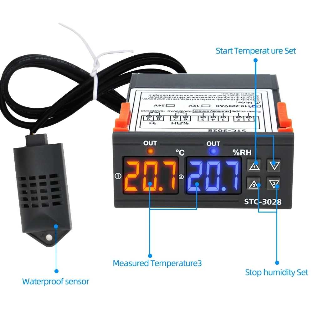 Stc-3028 Dijital Sıcaklık Nem Ölçer 110-220v 10a Termostat ( Lisinya ) Stc-3028 Dijital Sıcaklık Nem Ölçer 110-220v 10a Termostat ( Lisinya )