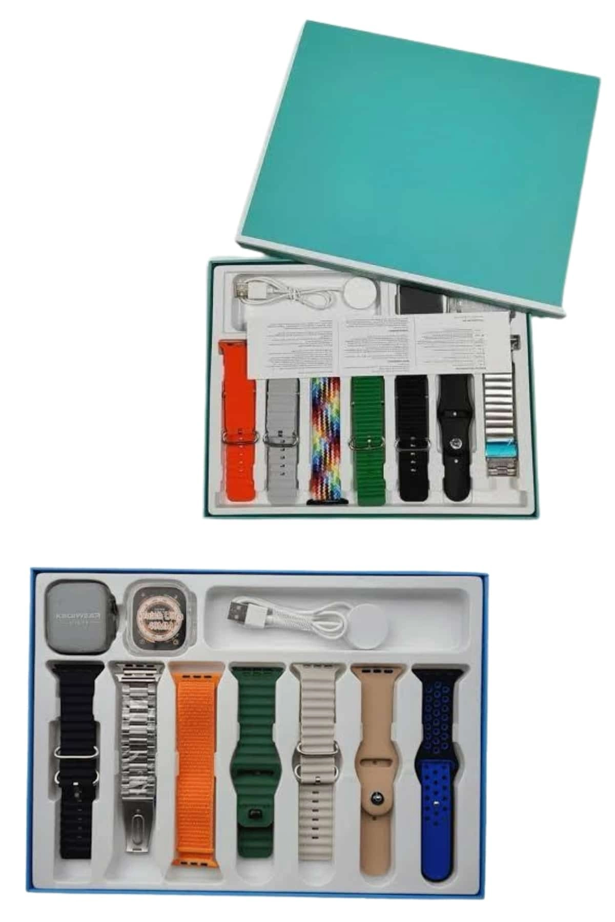 7 Kordonlu Unisex Akıllı Saat Çoklu Kordon Seçeneği Amoled Ekran ( Lisinya )