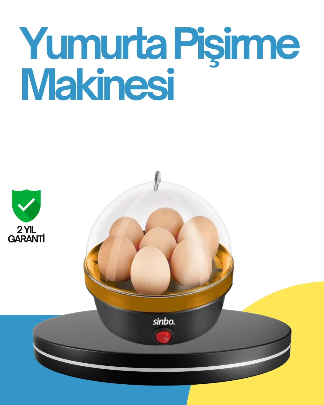 7 Yumurta Kapasiteli Yumurta Pişirme Makinesi Rafadan Orta Ve Katı ( Lisinya )