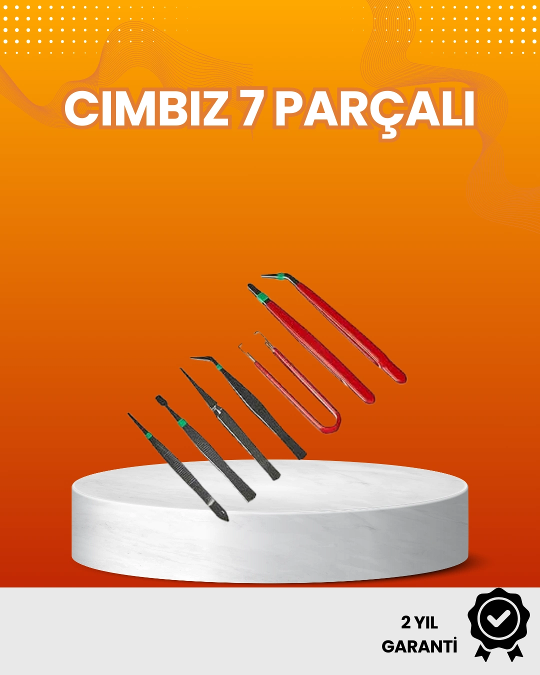 7’li Hassas Uçlu Cımbız Seti Antistatik Esd Kaplamalı Profesyonel ( Lisinya )