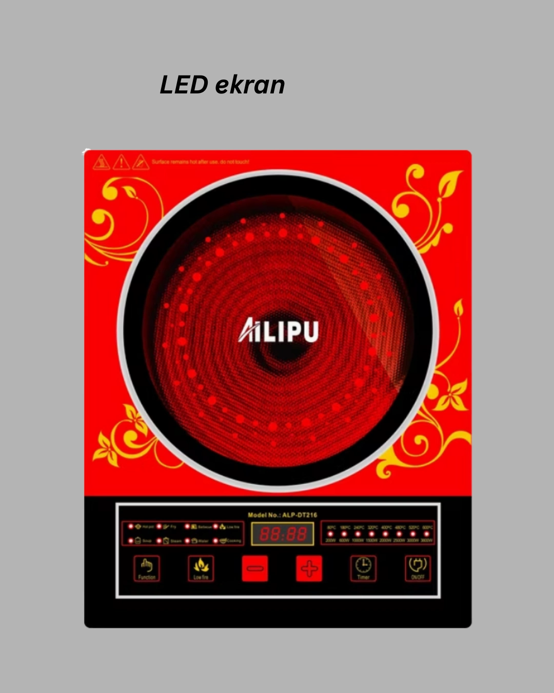 8 Akıllı Pişirme Menülü Led Ekranlı İndüksiyon Ocak ( Lisinya )