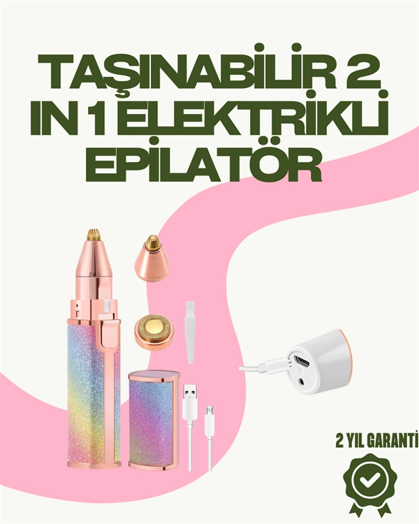 8000 Rpm Taşınabilir Epilatör – Kaş Düzeltici Ve Dudak Epilatörlü Pille Çalışan ( Lisinya )