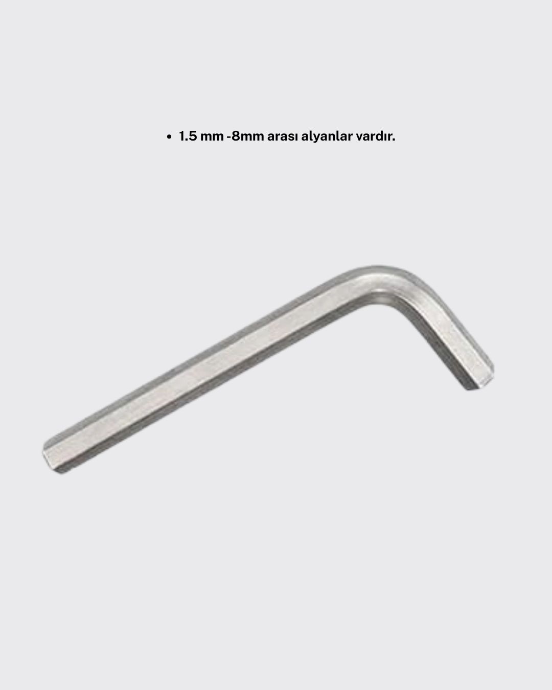 9 Parça Kısa Tip Alyan Seti Isıl İşlemli Profesyonel Kullanım ( Lisinya )