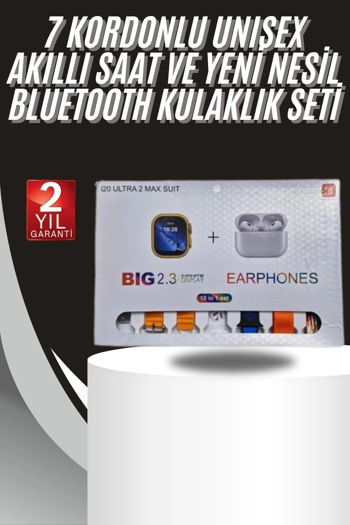 9 Ultra Akıllı Saat 49mm 2inç Ekran 7 Kordonlu Ve Bluetooth Kulaklık ( Lisinya )