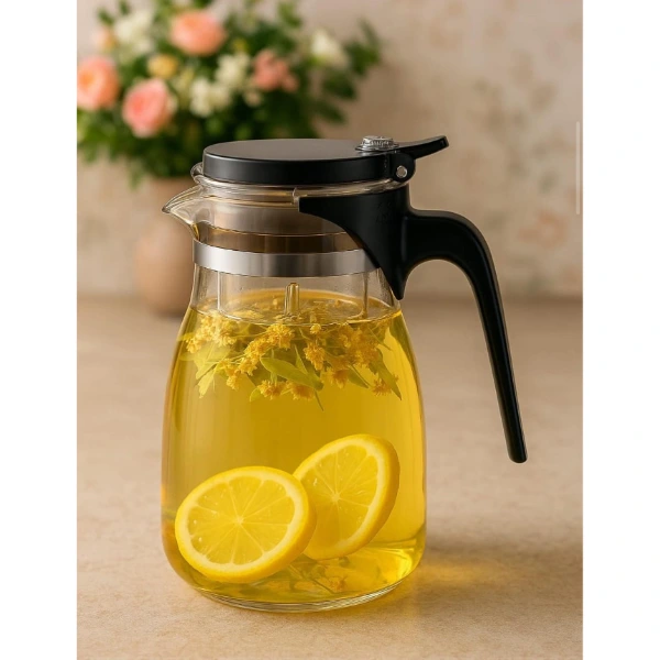 900 Ml Süzgeçli Cam Sürahi ( Lisinya )