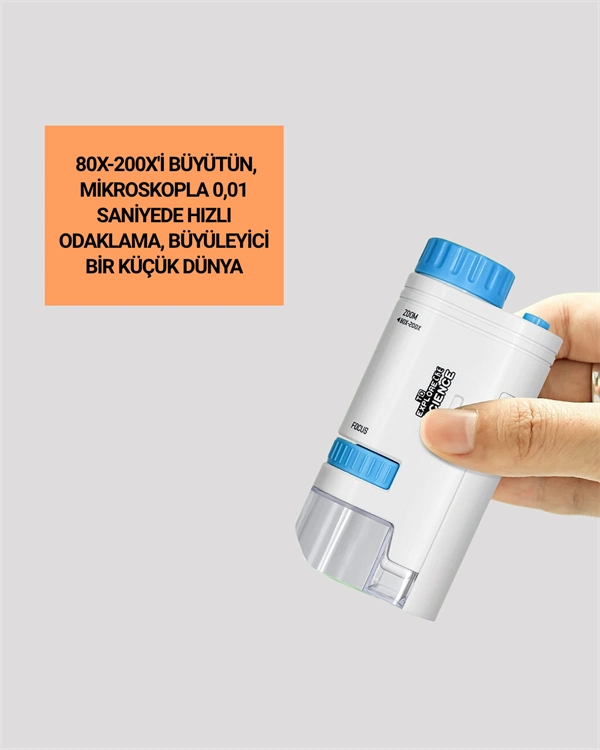 Abs Gövdeli Öğrenci Ve Hobi Mikroskobu – Mavi Renk ( Lisinya ) Abs Gövdeli Öğrenci Ve Hobi Mikroskobu – Mavi Renk ( Lisinya )