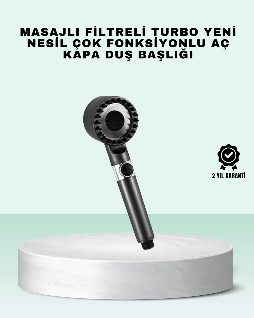 Aç Kapa Tuşlu Filtreli Duş Başlığı Yeni Nesil Tasarım ( Lisinya )